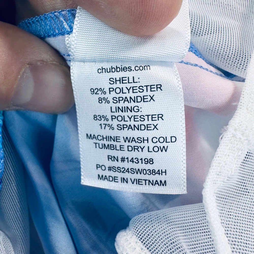 Chubbies Mens XL 5.5" Mesh Lined She's Got A Ticket To Tides Classic Swim Trunks - Picture 9 of 14